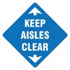 Signmission Keep Aisle Clear Non-Slip Floor Graphic, 16in Vinyl, 12PK, 16 in L, 16 in H, FD-X-16-12PK-99985 FD-X-16-12PK-99985